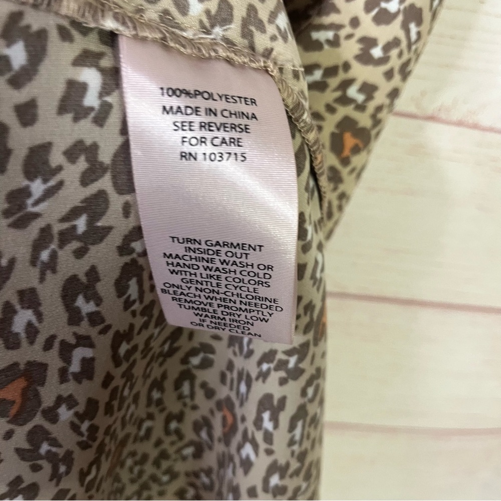 Nanette Lepore Tan Animal Print Dress Size 12 - Picture 3 of 7